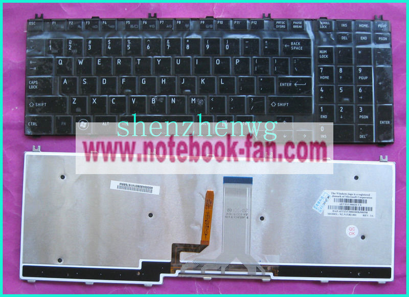 TOSHIBA SATELLITE A500 A505 P500 US Keyboard black backlit